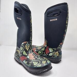 BOGS Classic High Autumn II Floral Rain Boots Size 6